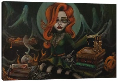 A Spooky Evening Canvas Art Print - Lizzy Falcon