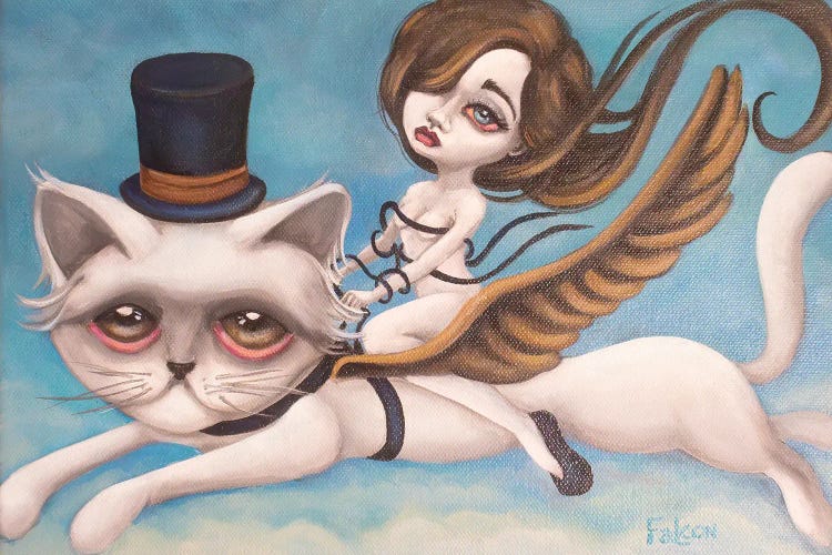 Feline Flight by Lizzy Falcon wall art