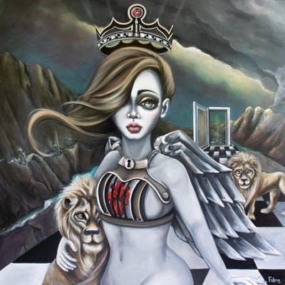 Alation by Lizzy Falcon framed canvas print