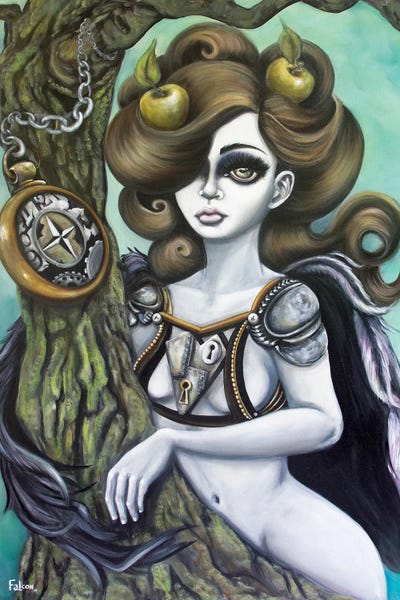 Paradox Of Curiosity by Lizzy Falcon framed canvas print