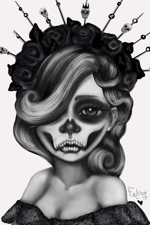 Queen Of The Dead by Lizzy Falcon wall art