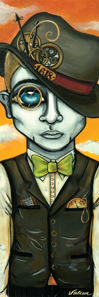 Whimsical Steampunk: Waiting For The Train by Lizzy Falcon