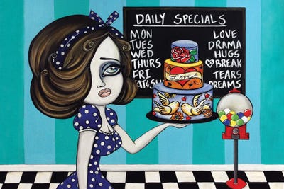 Today's Specials by Lizzy Falcon framed canvas print