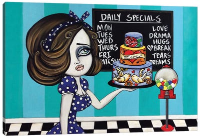 Today's Specials Canvas Art Print - Lizzy Falcon