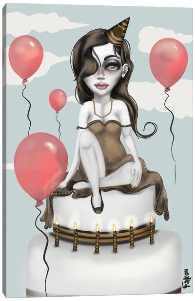 Happy Birthday Baby Canvas Art Print - Cake & Cupcake Art