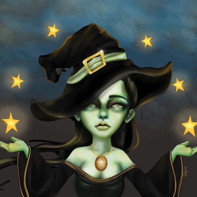 Witchy Woman by Lizzy Falcon wall art