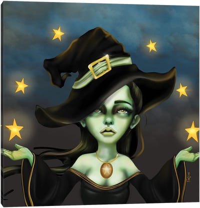 Witchy Woman Canvas Art Print - Lizzy Falcon