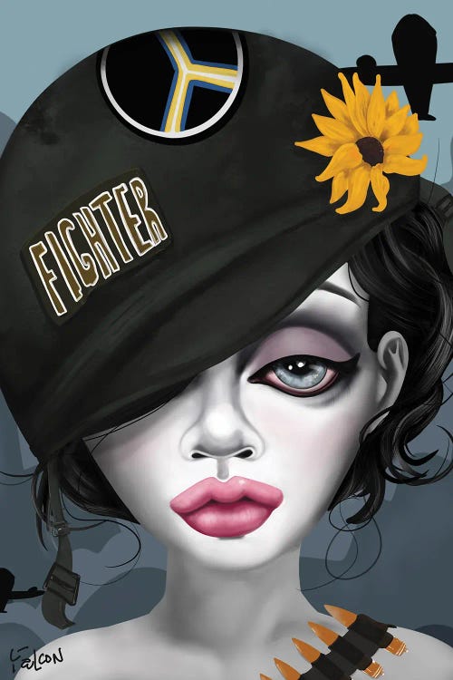 Fighter by Lizzy Falcon wall art