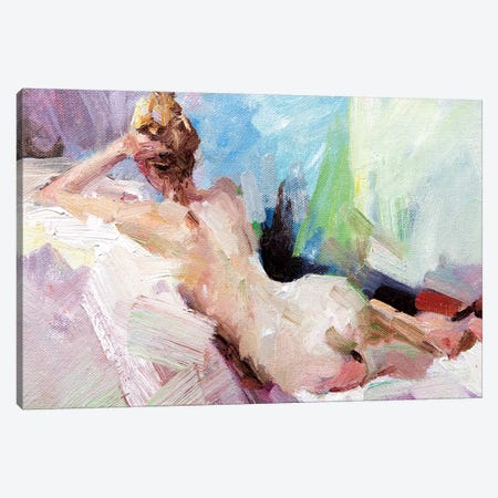 On The Couch Canvas Print #LZH24} by Li Zhou Canvas Artwork