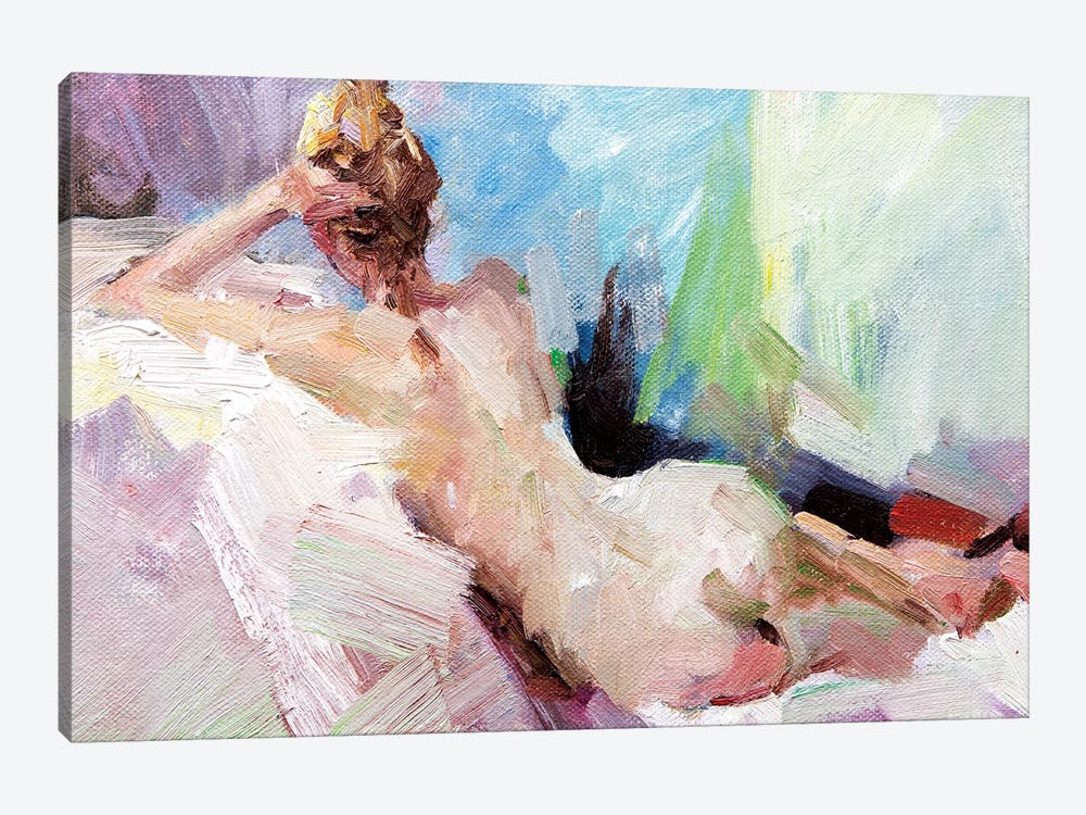 On The Couch by Li Zhou 1-piece Canvas Artwork
