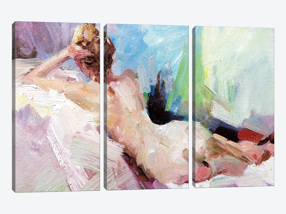 On The Couch by Li Zhou 3-piece Canvas Artwork