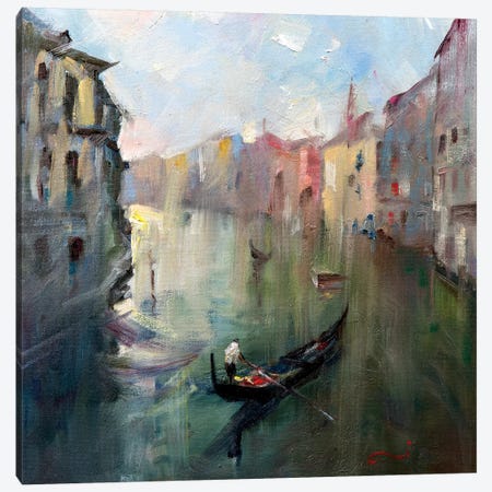 Venice Canal II Canvas Print #LZH31} by Li Zhou Canvas Artwork