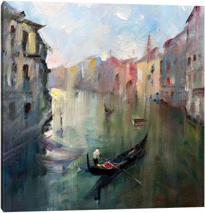 Venice Canal II Canvas Art Print - Veneto Art
