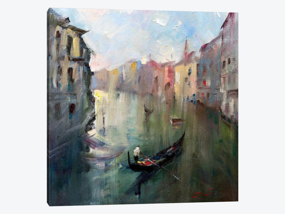 Venice Canal II by Li Zhou 1-piece Canvas Artwork