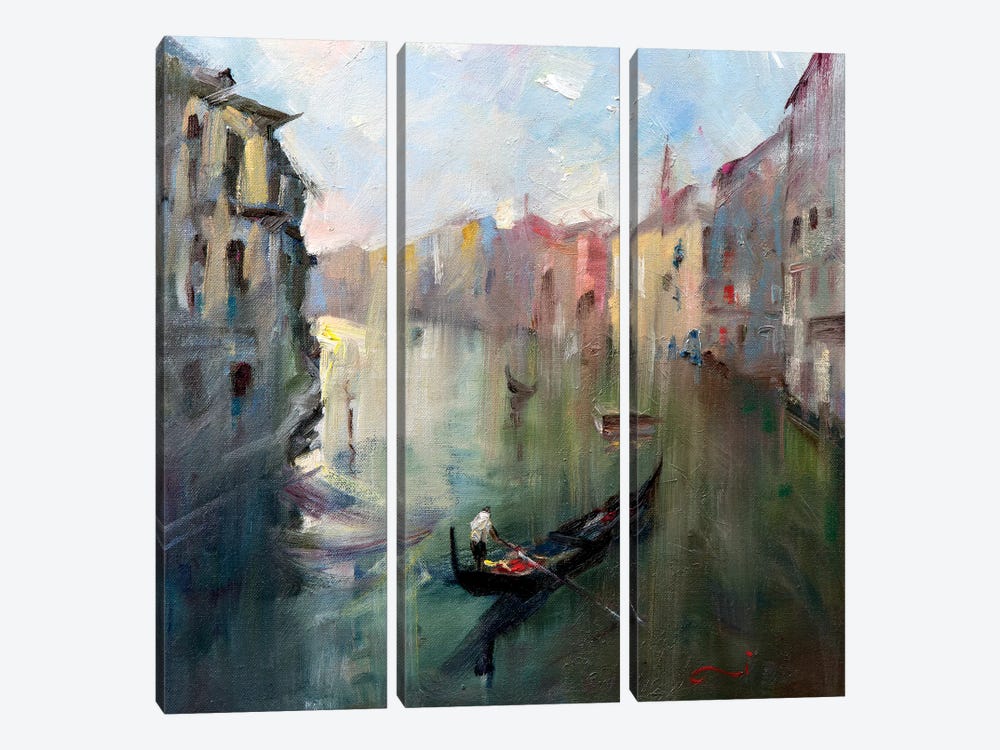 Venice Canal II by Li Zhou 3-piece Canvas Artwork