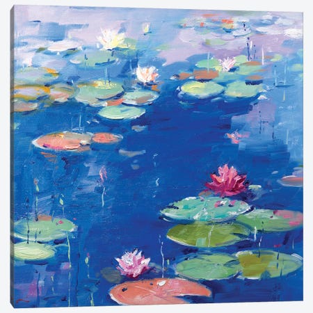 Water Lily VII Canvas Print #LZH33} by Li Zhou Canvas Wall Art