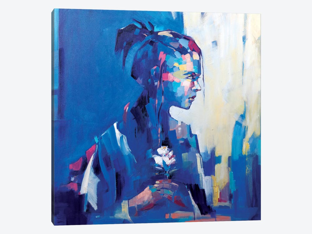 Blue Deja Vu II by Li Zhou 1-piece Canvas Artwork