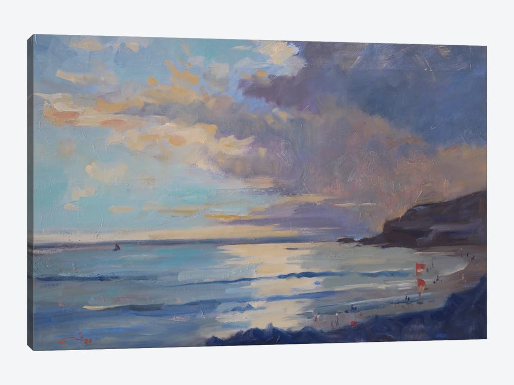 Summer Evening Lights, Sorrento Back Beach by Li Zhou 1-piece Canvas Art Print