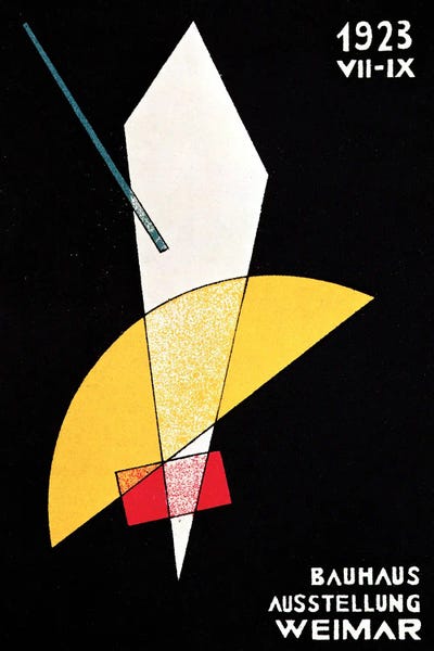Laszlo Moholy-Nagy: Poster for a Bauhaus exhibition in Weimar, Germany, 1923 by Laszlo Moholy-Nagy