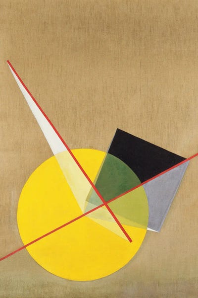 Laszlo Moholy-Nagy: Yellow Circle, 1921 by Laszlo Moholy-Nagy