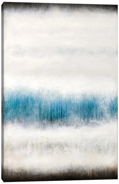 Noises From The Outside Canvas Art Print - Blue & White Art