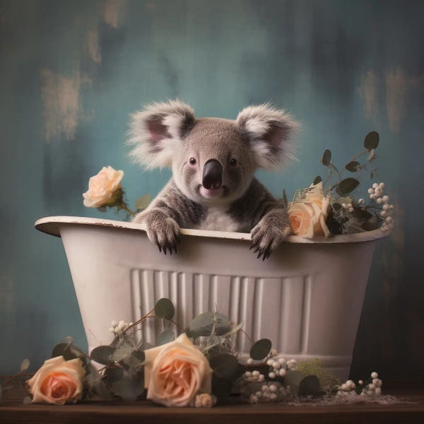 Koalas: Bathroom Jungle Joy CLXV by Lazar Studio