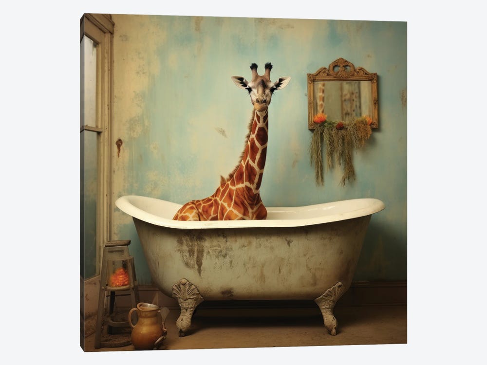 Bathroom Jungle Joy CLXIX by Lazar Studio 1-piece Canvas Artwork