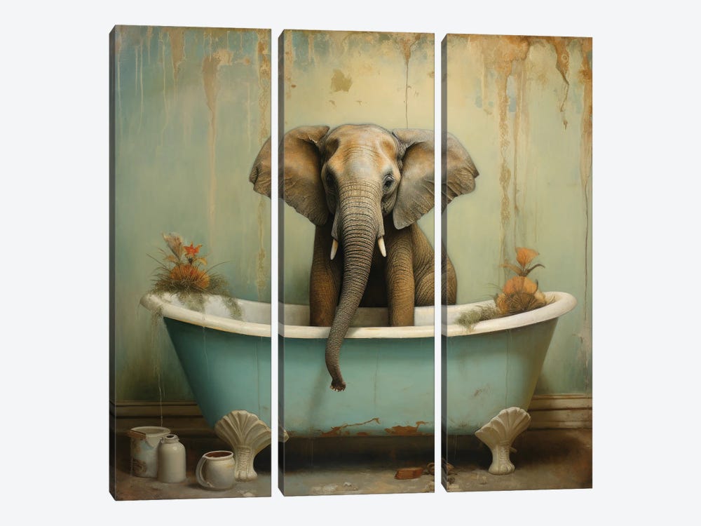 Bathroom Jungle Joy XXIX by Lazar Studio 3-piece Canvas Art