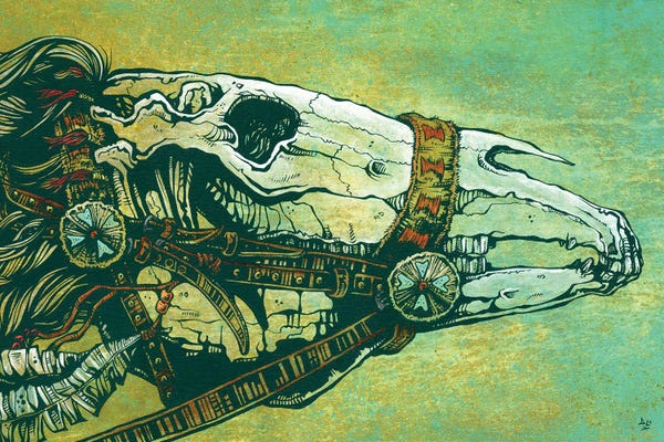 Western Décor: Courage Of The Spirit Horse by David Lozeau