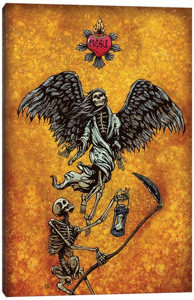 Death Waits For No One Canvas Art Print - Wings Art