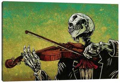 El Violinista Canvas Art Print - Green Art
