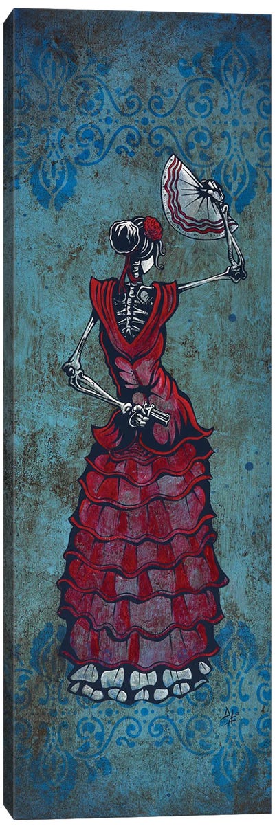 Flamenco Peligroso Canvas Art Print - Día de los Muertos Art