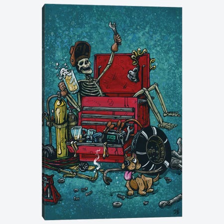 Garage Life Canvas Print #LZU22} by David Lozeau Canvas Wall Art