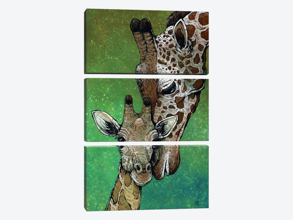 Mommy And Me by David Lozeau 3-piece Canvas Art Print