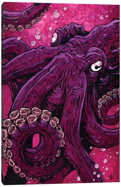 Ocean Dweller Canvas Art Print - Octopus Art