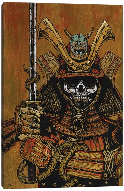 By The Sword Of The Samurai Canvas Art Print - David Lozeau