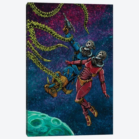 Clash In The Cosmos Canvas Print #LZU9} by David Lozeau Art Print