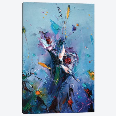 Blue Freshness Canvas Print #LZV51} by Stanislav Lazarov Canvas Art