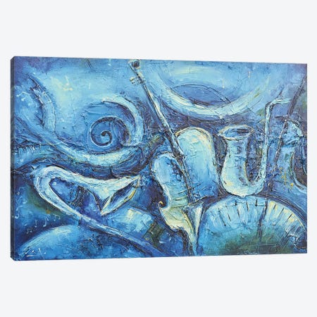 Blue Melody Canvas Print #LZV5} by Stanislav Lazarov Canvas Art Print