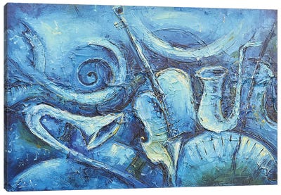 Blue Melody Canvas Art Print - Stanislav Lazarov