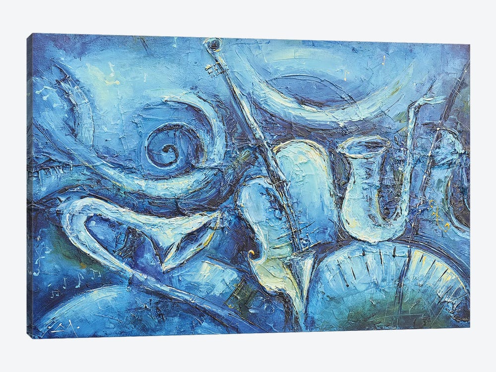 Blue Melody by Stanislav Lazarov 1-piece Canvas Art