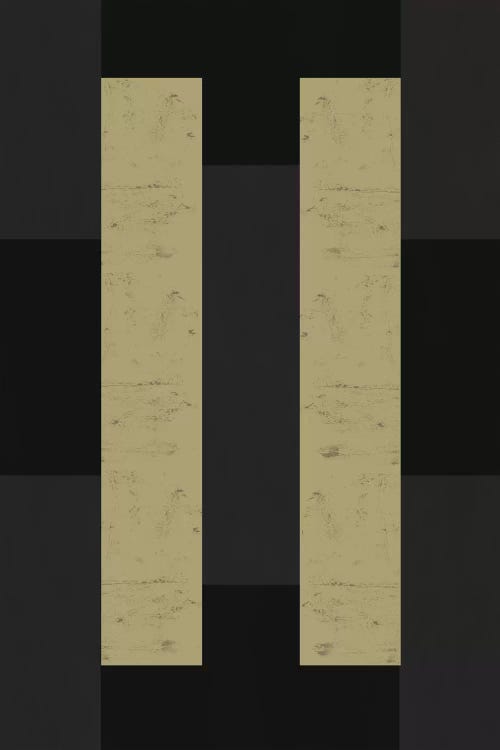 Modern Art - Parallel Brown by 5by5collective wall art
