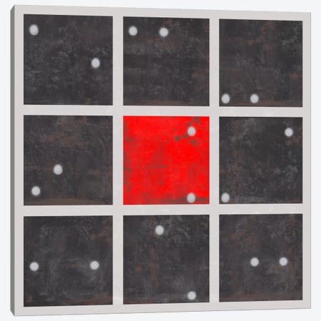 Modern Art-Cube Art Red Dice Center Canvas Print #MA10} by 5by5collective Canvas Art