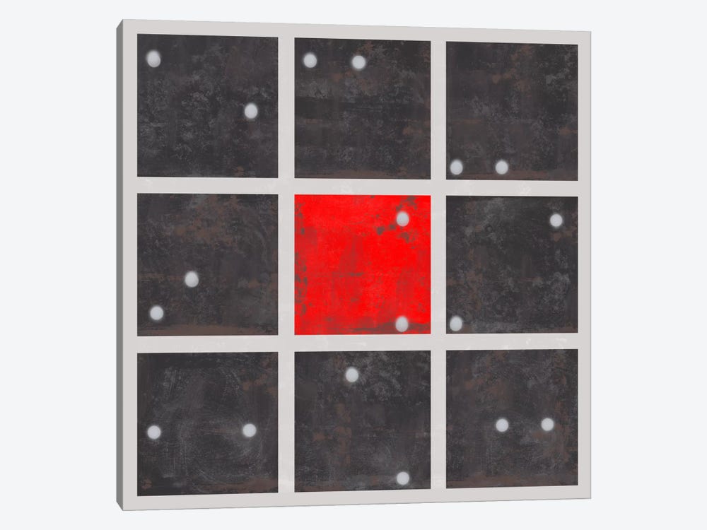 Modern Art-Cube Art Red Dice Center by 5by5collective 1-piece Canvas Art