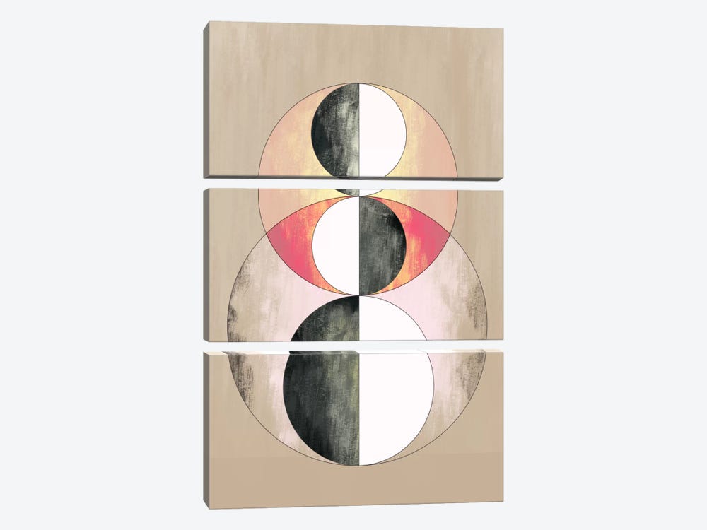 Modern Art - Geometric Prism (After Delaunay) by 5by5collective 3-piece Art Print