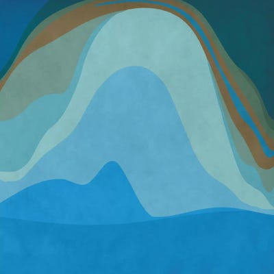 Modern Art- Blue Planet by 5by5collective canvas print