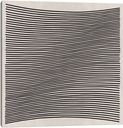 Modern Art- Wavy Lines Canvas Art Print - Linear Abstract Art