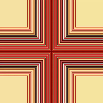 Mid Century Modern Art- Geometric Pattern Cross by 5by5collective canvas print