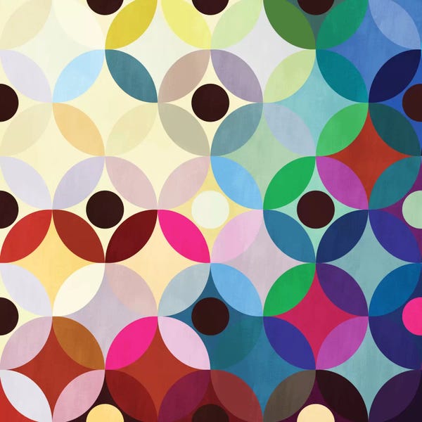 Polka Dot: Mid Century Modern Art- Circular Motion by 5by5collective