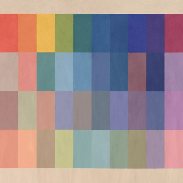 5by5collective: Modern Art- Watercolor Wheel by 5by5collective